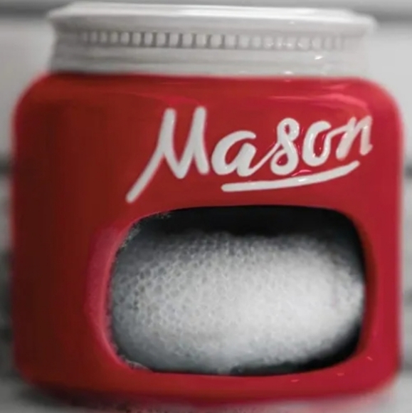 Nwot goodscious ceramic Mason jar dish sponge holder perfect condition - Picture 4 of 7